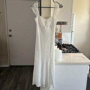LA Hearts White Linen Dress
